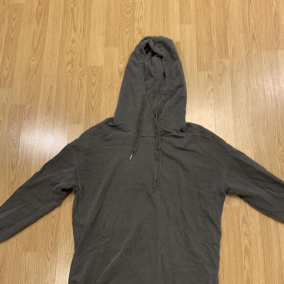 NSF Sweater Dress Womens Small Gray Hooded Asymmetrical Hem French Terry BOHO - Picture 2 of 16